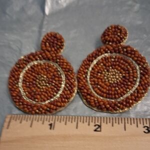 Artisan Beaded Circle Earrings